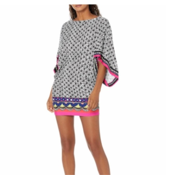 Trina Turk Mandalay Tunic Swim Cover-Up Geometric Pattern Stretch Women’s XL - Picture 1 of 7